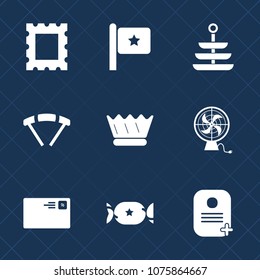 Premium set with fill icons. Such as communication, letter, usa, dinner, plate, blank, vintage, send, photo, country, extreme, red, sky, national, queen, royal, pattern, mail, identity, picture, flag