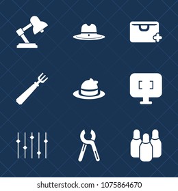 Premium set with fill icons. Such as monitor, west, cowboy, repair, market, sign, headwear, wild, sport, style, equality, sheriff, western, table, clothing, service, hat, industrial, add, commerce