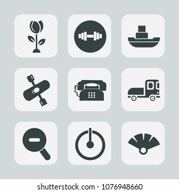 Premium set of fill icons. Such as fitness, spring, ocean, delivery, fan, communication, vessel, activity, ship, web, floral, boat, japanese, industrial, button, summer, dumbbell, phone, blossom, off