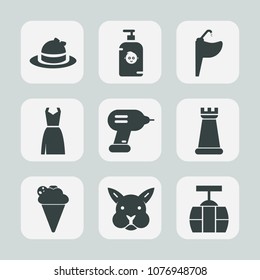 Premium set of fill icons. Such as ice, cute, child, soap, little, joy, fun, dress, fashion, car, clothing, bunny, animal, kid, sweet, cable, strategy, sky, drill, train, headwear, sport, style, happy