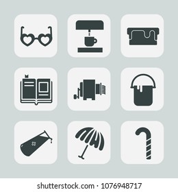 Premium set of fill icons. Such as retro, rain, cup, bakery, protection, coffee, cake, science, glasses, sunglasses, lollipop, fashion, sweet, food, interior, chemical, library, style, pie, chemistry