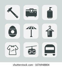 Premium set of fill icons. Such as child, transport, hanger, spanner, transportation, tool, soap, liquid, baby, culture, equipment, holiday, hammer, video, work, sky, spring, decoration, japan, clean