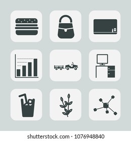 Premium set of fill icons. Such as office, space, board, chemistry, technology, burger, desk, female, work, wheat, business, shipping, information, fast, grain, harvest, chart, chalk, molecule, cold