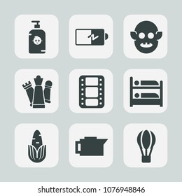 Premium set of fill icons. Such as monster, child, hot, king, vegetable, food, transport, ufo, coffee, healthy, fresh, video, electricity, hostel, air, fun, cute, drink, piece, game, alien, happy, kid