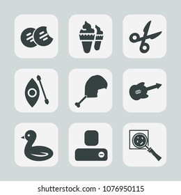 Premium set of fill icons. Such as sweet, kayak, dessert, wildlife, chicken, vanilla, river, social, strawberry, bird, summer, meat, chocolate, food, human, kayaking, cookie, water, delicious, cream