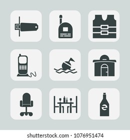 Premium set of fill icons. Such as flash, digital, bottle, equipment, estate, uniform, young, white, telephone, walkie, clothing, liquid, chair, safety, stationary, coffee, card, fun, kid, jacket, toy