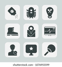 Premium set of fill icons. Such as star, bottle, table, delete, tennis, style, leather, computer, skin, space, web, user, ufo, talc, sport, health, container, leisure, travel, pulse, location, baby