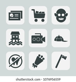 Premium set of fill icons. Such as ufo, space, sale, fiction, headwear, film, chart, boat, report, wrench, shop, sign, dentist, extraterrestrial, analysis, flower, graph, hat, humanoid, hammer, dental