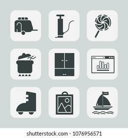 Premium set of fill icons. Such as pot, sport, dish, candy, oil, station, meat, transportation, lunch, vehicle, dessert, gas, food, sweet, gasoline, picture, healthy, stew, wardrobe, lolly, van, meal