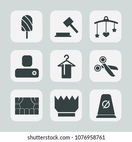 Premium set of fill icons. Such as traffic, tool, lawyer, frozen, background, toy, summer, legal, childhood, road, person, baby, law, sign, social, cute, bed, ice, child, contact, street, crib, hanger