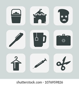 Premium set of fill icons. Such as fantasy, vintage, castle, bucket, pencil, graphic, fairytale, cup, plastic, clothing, needle, container, health, drink, medieval, handle, style, object, hanger, old