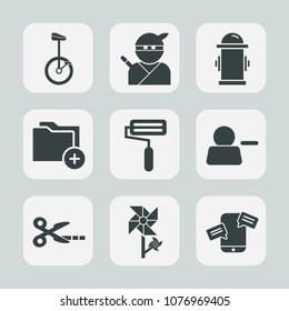 Premium set of fill icons. Such as file, emergency, floral, fire, japanese, communication, water, department, phone, spring, business, protection, roll, circus, ninja, samurai, japan, hydrant, roller