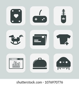 Premium set of fill icons. Such as sign, play, ufo, shirt, cosmetic, rocking, girl, technology, casino, beauty, analytics, website, paper, document, brush, food, file, service, gaming, business, baby