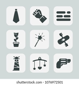Premium set of fill icons. Such as business, tie, template, weapon, kayaking, beacon, sea, text, layout, people, toy, river, mobile, computer, home, finger, fashion, lighthouse, suit, green, pistol