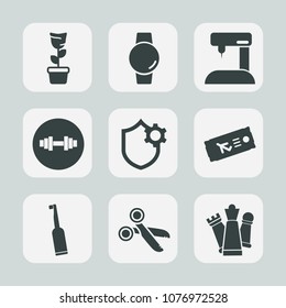 Premium set of fill icons. Such as interior, tooth, nature, airplane, home, technology, internet, smart, industry, gadget, strategy, tailor, fitness, fashion, white, travel, touch, ticket, toothbrush