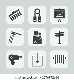 Premium set of fill icons. Such as creative, boiler, web, bar, heater, sign, document, download, sweet, lecture, seminar, food, street, brush, annual, shape, element, graphic, training, person, road