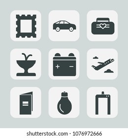 Premium set of fill icons. Such as brochure, direction, water, full, arrow, decoration, scan, bag, blank, fashion, idea, car, picture, bus, style, transportation, highway, travel, leather, energy, art