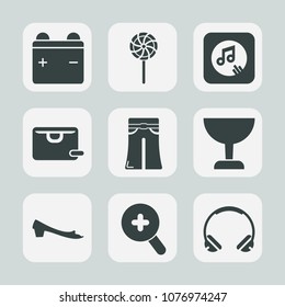 Premium set of fill icons. Such as buy, modern, technology, stick, model, style, , sweet, dessert, woman, lollipop, zoom, striped, bag, female, pants, store, charge, food, sound, melody, energy, candy