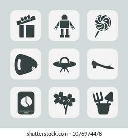 Premium set of fill icons. Such as future, guitar, toy, candy, ufo, spaceship, business, lollipop, mobile, technology, lolly, celebration, blossom, stick, colorful, ribbon, futuristic, intelligence