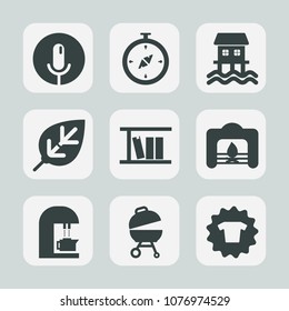Premium set of fill icons. Such as clothing, fashion, green, music, espresso, sound, record, boat, home, shirt, ship, fire, audio, east, forest, book, houseboat, coffee, south, warm, cafe, tree, drink
