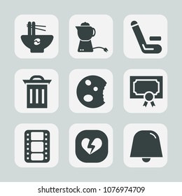 Premium set of fill icons. Such as pot, dessert, tea, breakfast, love, cuisine, cricket, bowl, waste, heart, recycle, competition, background, entertainment, trash, competitive, certificate, frame