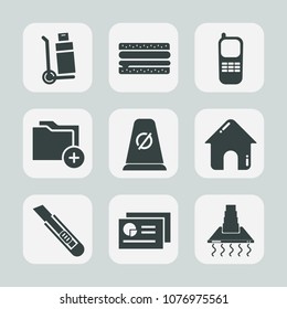 Premium set of fill icons. Such as sandwich, report, folder, cheeseburger, fast, container, graph, estate, cooking, street, phone, stationary, background, hood, dinner, traffic, house, box, cargo