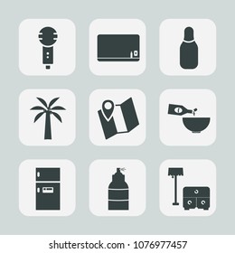 Premium set of fill icons. Such as competition, space, sing, chair, location, refrigerator, spray, texture, drink, food, empty, studio, travel, karaoke, furniture, sound, song, sport, education, paint