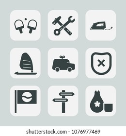 Premium set of fill icons. Such as japan, food, asia, equipment, speed, spanner, wind, hot, ball, wrench, travel, car, tool, toy, childhood, sport, repair, direction, protection, activity, tennis, sea