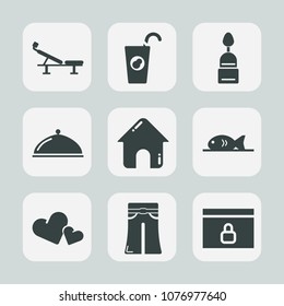 Premium set of fill icons. Such as service, seat, dessert, romance, lock, bakery, food, exercise, background, building, pants, heart, female, elegant, love, internet, business, real, chocolate, sweet