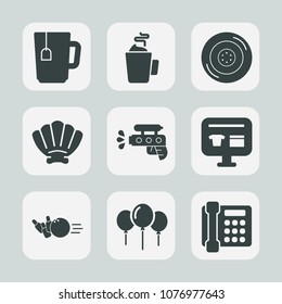 Premium set of fill icons. Such as auto, ocean, communication, beverage, ball, mollusk, shell, decoration, ecommerce, pin, sea, cup, fun, cart, espresso, birthday, celebration, nature, transportation