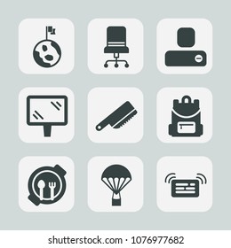 Premium set of fill icons. Such as social, knife, street, nature, human, global, notification, contact, blue, message, banner, chair, room, parachute, night, astronomy, style, road, furniture, space