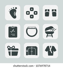 Premium set of fill icons. Such as holiday, smart, video, medical, cardiology, sign, pair, elevator, cute, grill, infant, small, travel, gift, game, fun, baby, cooking, technology, summer, bbq, love