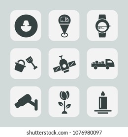 Premium set of fill icons. Such as smart, pin, human, shipping, flame, nature, light, planet, truck, space, business, profile, security, surveillance, watch, map, camera, time, orbit, flower, screen