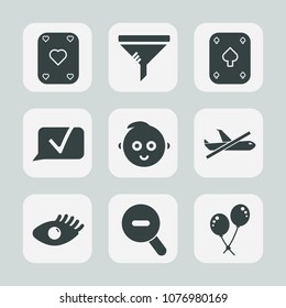 Premium set of fill icons. Such as filter, little, people, repair, sign, air, face, health, childhood, game, celebration, dirty, change, flight, communication, talk, airplane, cute, message, beautiful