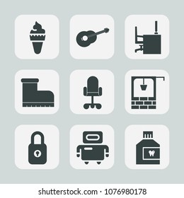 Premium set of fill icons. Such as style, sign, old, instrument, strawberry, desk, mouth, fashion, robot, android, footwear, summer, sound, technology, well, vanilla, chair, futuristic, water, bucket