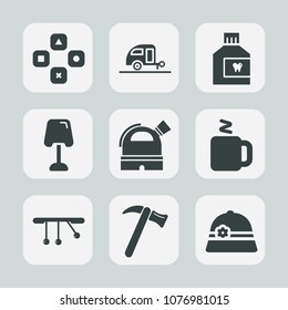 Premium set of fill icons. Such as journey, fun, equipment, health, light, game, tool, adventure, wash, summer, mouthwash, spanner, clean, computer, decoration, care, hammer, hat, observatory, trailer