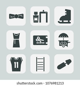 Premium set of fill icons. Such as beauty, suit, clothing, gift, health, ladder, xray, price, sign, paper, machine, ice, vehicle, diagnostic, medical, scanner, banner, cream, black, equipment, sport