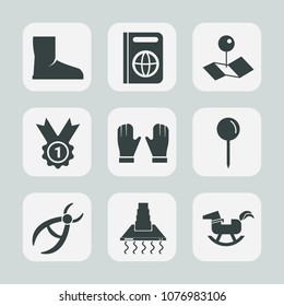 Premium set of fill icons. Such as travel, location, dentist, wear, glove, award, drop, cooking, achievement, place, immigration, victory, background, footwear, pin, protection, marker, medal, kitchen