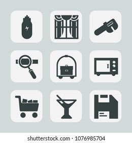 Premium set of fill icons. Such as summer, juice, diskette, decoration, oven, apartment, vacation, concept, light, lifestyle, cocktail, window, technology, wrench, optimization, travel, kitchen, work