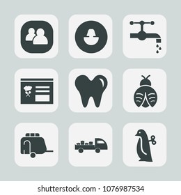 Premium set of fill icons. Such as health, communication, fly, shipping, butterfly, delivery, lady, bathroom, van, sink, animal, dental, clean, people, white, business, bug, dentist, team, teamwork
