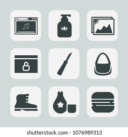 Premium set of fill icons. Such as paper, care, japanese, japan, sake, image, internet, online, blank, lock, leather, hygiene, kitchen, snack, sandwich, web, photography, clean, photo, knife, bag, old