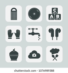 Premium set of fill icons. Such as toy, cuisine, compact, record, childhood, girl, faucet, cheese, music, grate, object, cloud, background, fun, grater, restaurant, tap, game, bathroom, pie, food, kid