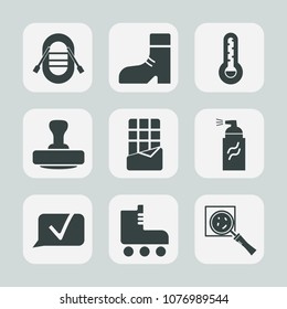 Premium set of fill icons. Such as post, graffiti, white, chat, temperature, sign, skate, grunge, fun, skating, communication, travel, stamp, search, transportation, find, fahrenheit, style, leisure
