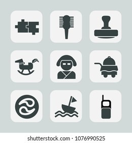 Premium set of fill icons. Such as certificate, telephone, beauty, comb, duck, sign, geisha, hairbrush, communication, bedroom, kimono, mon, brush, fashion, yacht, sailboat, horse, hairstyle, kamon