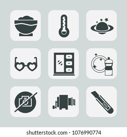 Premium set of fill icons. Such as pasta, sunglasses, space, hippie, menu, food, interior, summer, no, thermometer, style, astronomy, cutter, coffee, globe, earth, meteorology, restaurant, camera