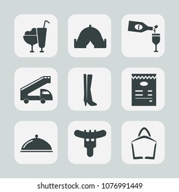 Premium set of fill icons. Such as vanilla, silhouette, tent, alcohol, red, landscape, fashion, nature, glass, strawberry, restaurant, drink, menu, meat, wineglass, wine, sweet, service, tourism, camp