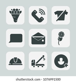 Premium set of fill icons. Such as construction, clothes, clothing, account, decoration, mail, fashion, music, t-shirt, message, audio, car, outgoing, bouquet, blossom, beautiful, sign, accident, rose