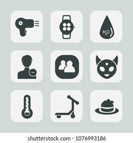 Premium set of fill icons. Such as alien, dryer, account, hair, people, headwear, remove, monster, group, style, team, fiction, hat, screen, space, time, gadget, touch, device, clothing, fashion, ufo