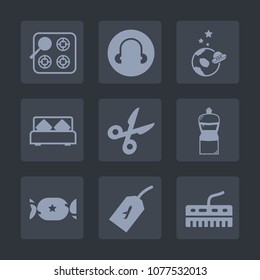 Premium set of fill icons. Such as double, equipment, kitchen, white, heat, spaceship, hot, food, oven, astronaut, planet, black, shuttle, universe, gas, flight, interior, candy, furniture, lollipop