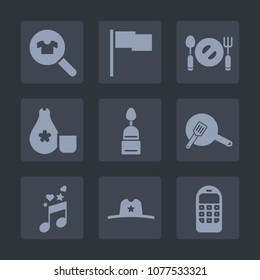 Premium set of fill icons. Such as sign, store, fork, fashion, pan, sake, sound, plate, white, searching, texas, knife, casual, musical, shopping, lifestyle, mobile, woman, music, cuisine, female, old